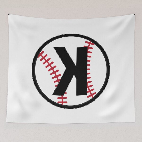 Item preview, Caught Looking – Backward K Baseball Design by Backstop & Co. designed and sold by BackstopAndCo.