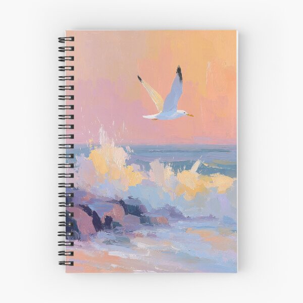 Item preview, Seagull over waves at sunset designed and sold by ArtHouseNiklas.