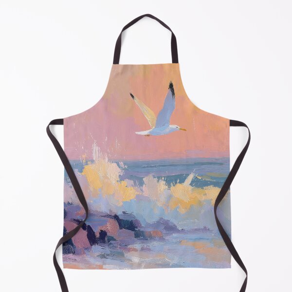 Item preview, Seagull over waves at sunset designed and sold by ArtHouseNiklas.