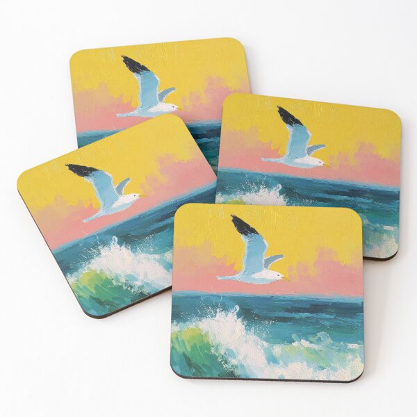 Item preview, Gaviota sobre el mar al amanecer designed and sold by ArtHouseNiklas.