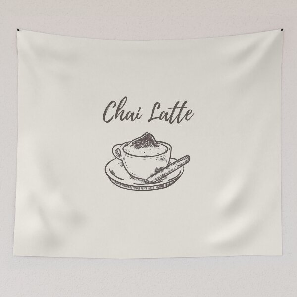 Artikelvorschau, Vintage Chai Latte Illustration entworfen und verkauft von Verycutethings.