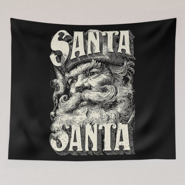 Item preview, Vintage Rebel Santa – Classic Christmas Badass Art designed and sold by Absyntart.