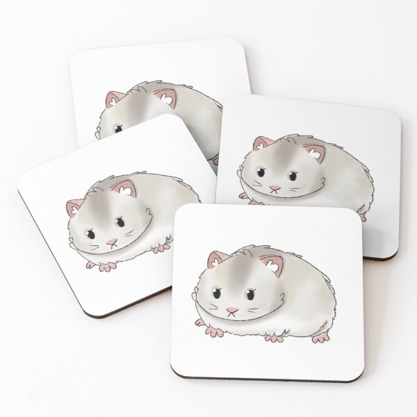 Item preview, Winter White Dwarf Hamster Kawaii Illustration designed and sold by casserolepets.