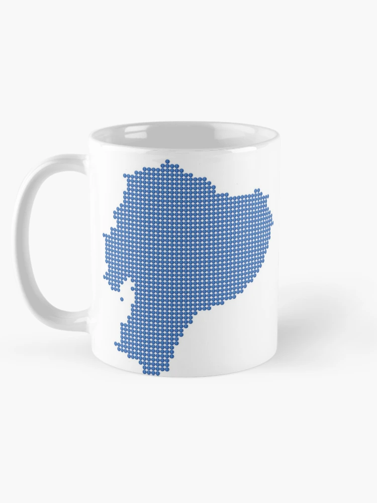 Thumbnail 5 of 6, Coffee Mug, Blue Rhinestone Ecuador designed and sold by TheIconSmith.