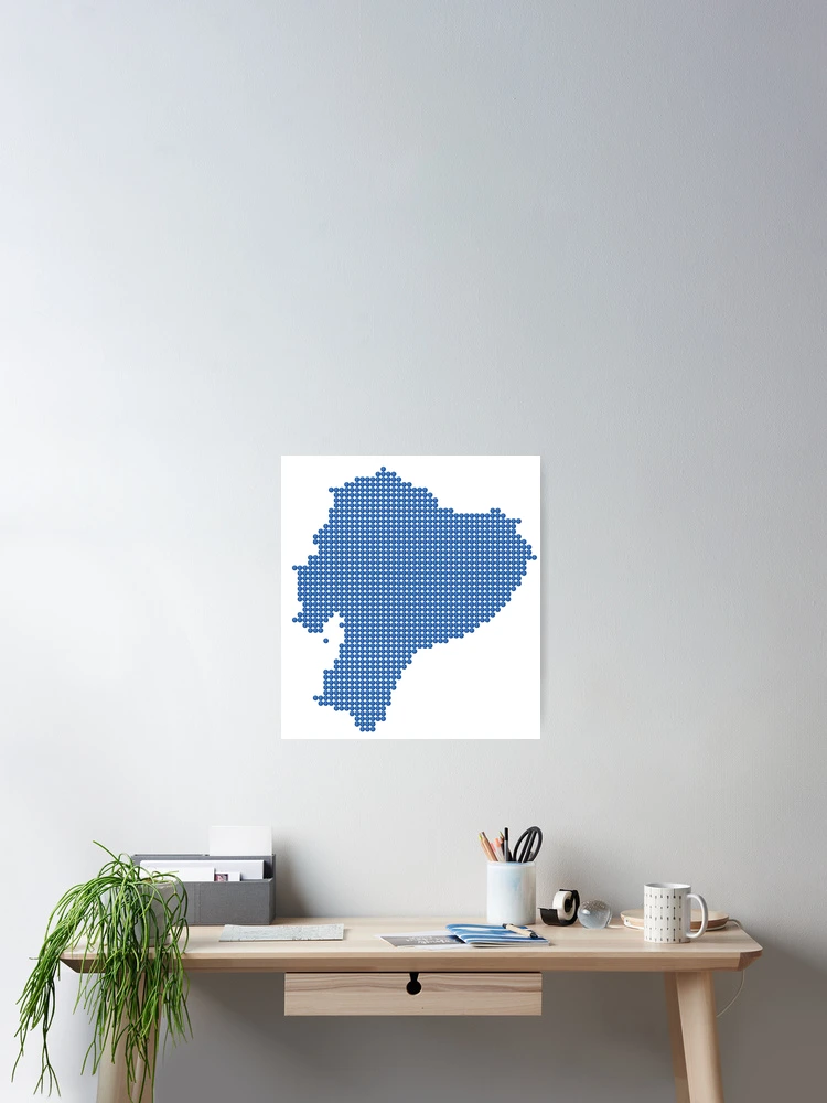 Thumbnail 2 of 3, Poster, Blue Rhinestone Ecuador designed and sold by TheIconSmith.