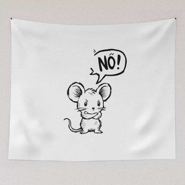 Item preview, Angry Cute Mouse – Funny Cartoon Sticker designed and sold by abicir.