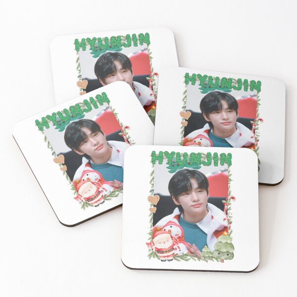 Item preview, Stray Kids Hyunjin Christmas Collage: Festive Kpop Cheer Merry Christmas designed and sold by HELL0WBELLO.