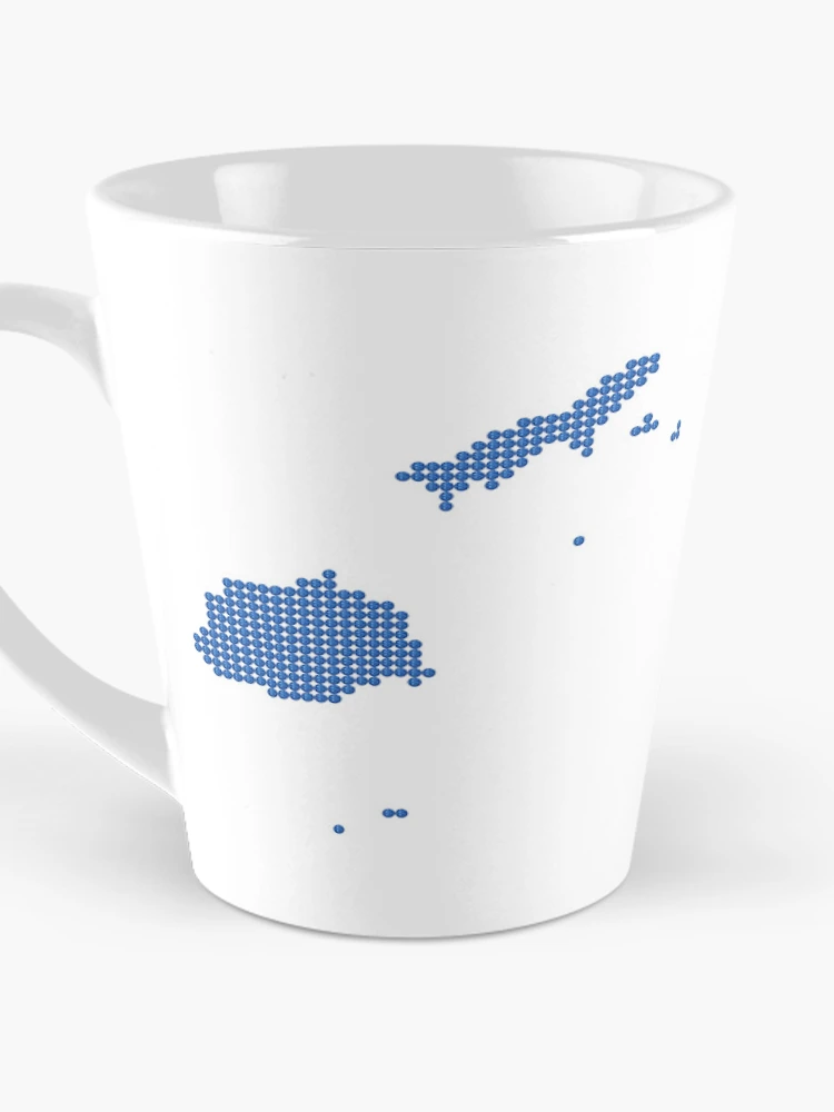 Thumbnail 3 of 4, Coffee Mug, Blue Rhinestone Fiji designed and sold by TheIconSmith.