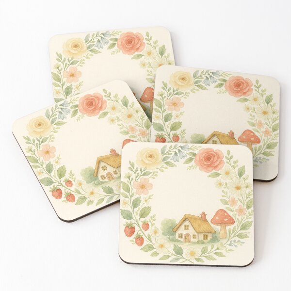 Item preview, Cottagecore Floral Wreath Circular Pattern designed and sold by MiLaKK.
