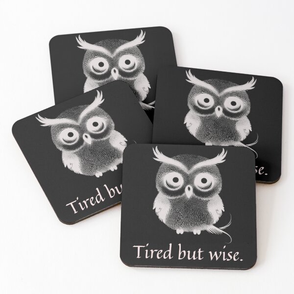 Item preview, Tired but Wise - Minimalist Owl Illustration designed and sold by SillentDesign.