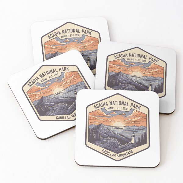 Item preview,  Acadia National Park Maine Cadillac Mountain vintage art designed and sold by LittleArij.
