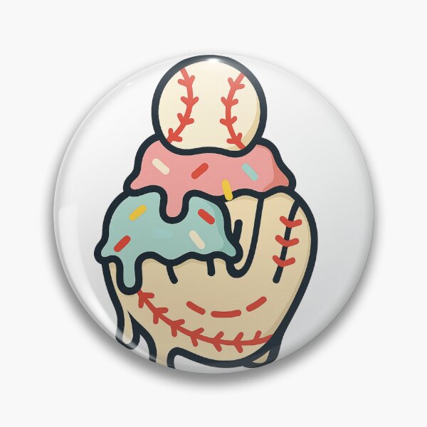Item preview, Ice Cream Drip – Baseball Summer Design by Backstop & Co. designed and sold by BackstopAndCo.