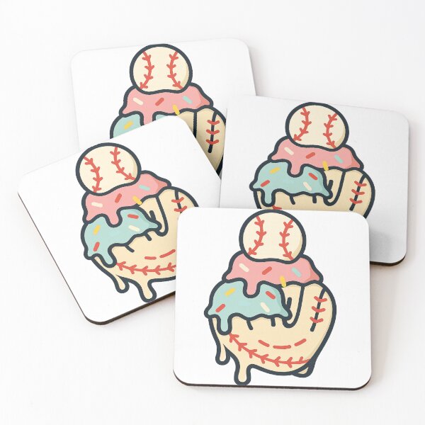 Item preview, Ice Cream Drip – Baseball Summer Design by Backstop & Co. designed and sold by BackstopAndCo.