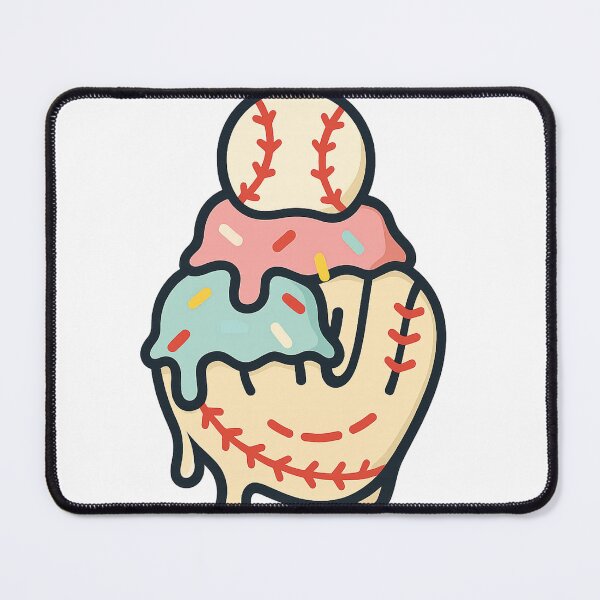 Item preview, Ice Cream Drip – Baseball Summer Design by Backstop & Co. designed and sold by BackstopAndCo.