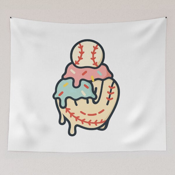 Item preview, Ice Cream Drip – Baseball Summer Design by Backstop & Co. designed and sold by BackstopAndCo.