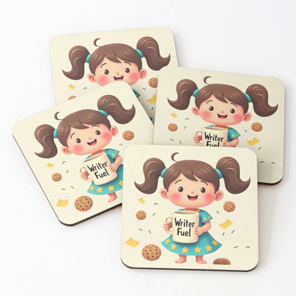 Item preview, ✨ *Writer Fuel: Cookies & Creativity* – Cute 3D Cartoon Girl Design | Fun Kids Writer Gift | Creative Dreamer Collection designed and sold by CallisC-Arts.