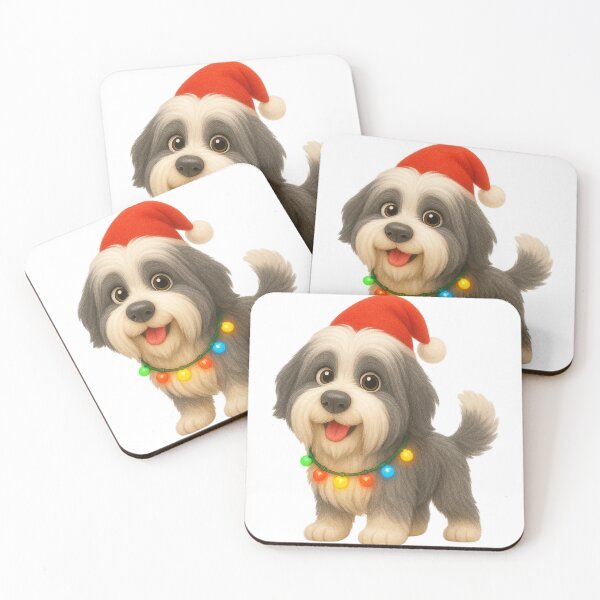 Item preview, Christmas Bearded Collie designed and sold by Sillytoe.
