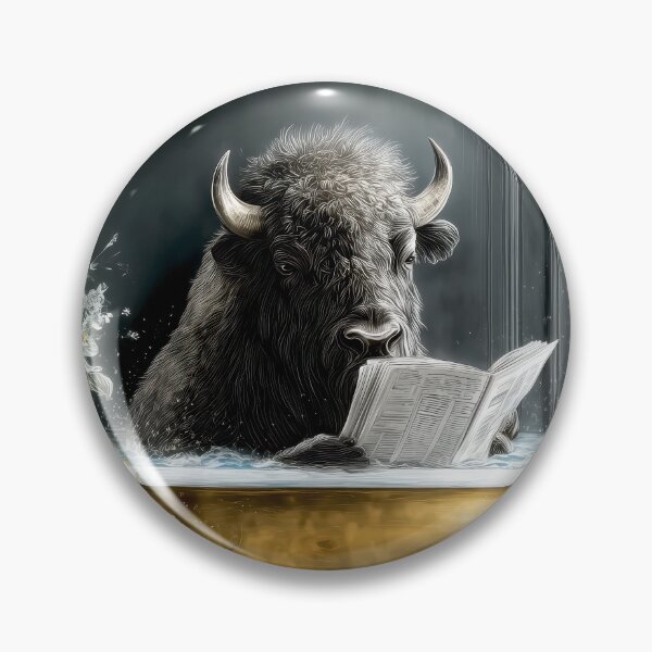 Item preview, Bison in bathtube designed and sold by JBJart.