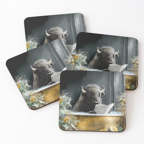 Item preview, Bison in bathtube designed and sold by JBJart.