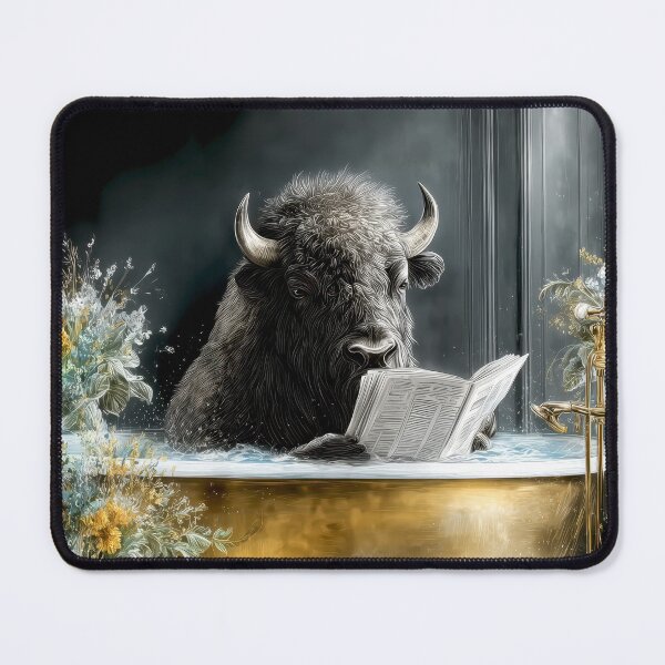 Item preview, Bison in bathtube designed and sold by JBJart.
