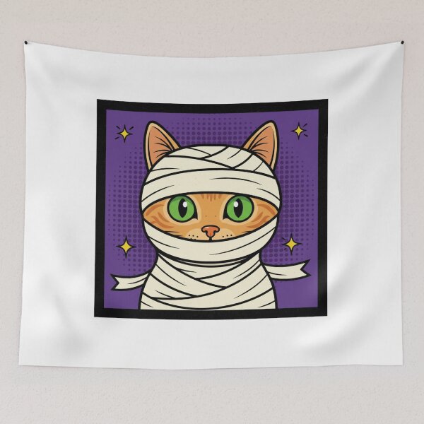 Item preview, Cute Mummy Cat: Adorable Feline in Bandages Pop Art Style designed and sold by catlovers2025.