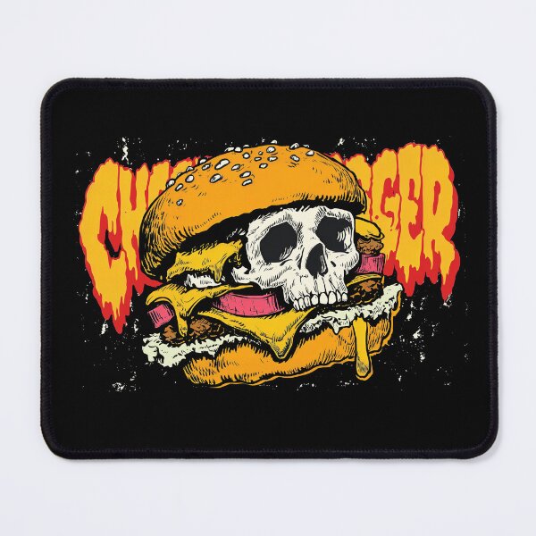 Item preview, Melting Skull Cheeseburger – Horror Food Art for Burger Lovers designed and sold by Absyntart.