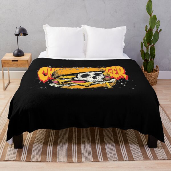 Item preview, Melting Skull Cheeseburger – Horror Food Art for Burger Lovers designed and sold by Absyntart.
