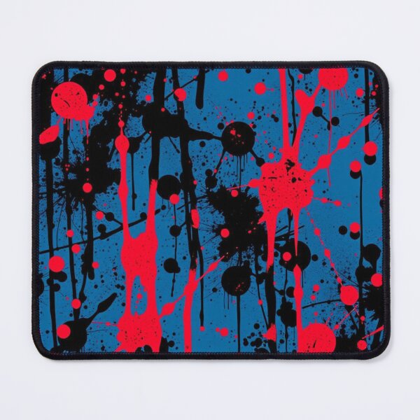 Item preview, Abstract Red Blue and Black Splatter Art designed and sold by UNK-Fatigues.