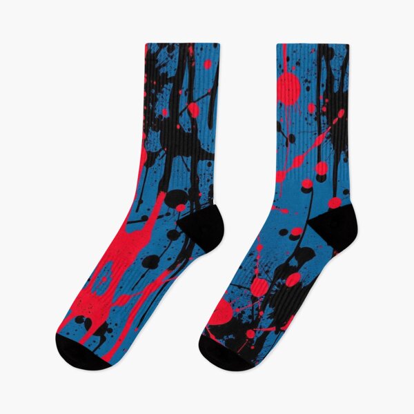 Item preview, Abstract Red Blue and Black Splatter Art designed and sold by UNK-Fatigues.