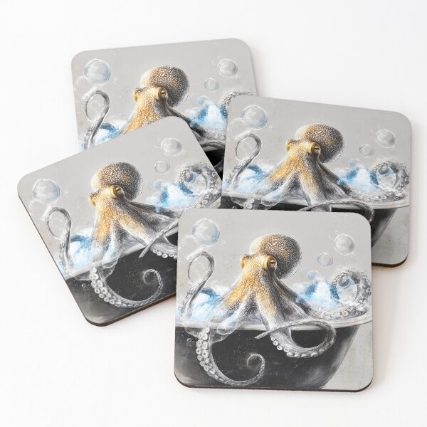 Item preview, Octopu in bathtube taking bath designed and sold by JBJart.
