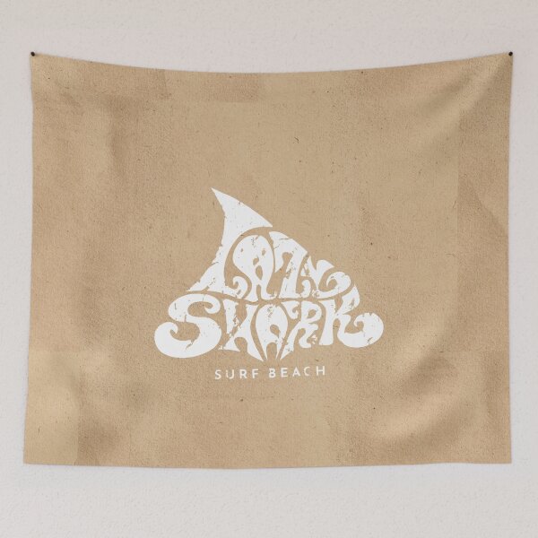 Item preview, Hai Lazy Shark surf beach sixties vacation retro designed and sold by Luzi Illustrella.