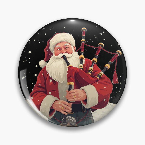 Item preview, Scottish Santa Playing Bagpipes Christmas | Fun Kilt Xmas Gift | Festive Highland Santa Design designed and sold by Loom on the Loch.