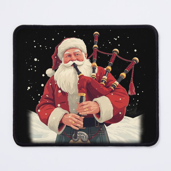Item preview, Scottish Santa Playing Bagpipes Christmas | Fun Kilt Xmas Gift | Festive Highland Santa Design designed and sold by Loom on the Loch.