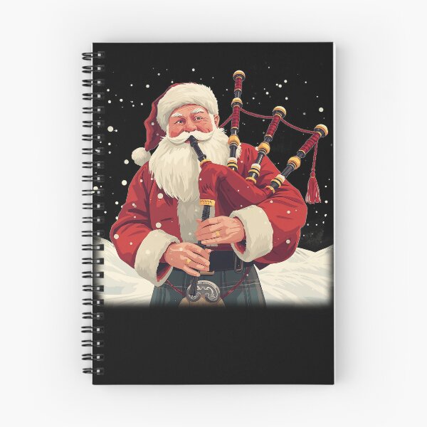 Item preview, Scottish Santa Playing Bagpipes Christmas | Fun Kilt Xmas Gift | Festive Highland Santa Design designed and sold by Loom on the Loch.