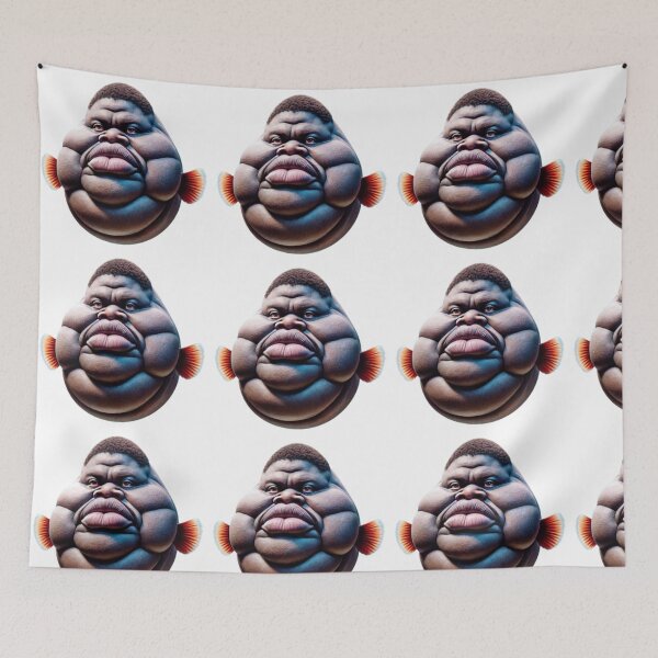 Item preview, Fat AI fish Meme designed and sold by Shrewd Mood.