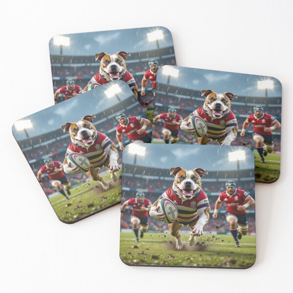 Item preview, Staffordshire Terrier – The Rugby Forward designed and sold by OddJobsOnly.