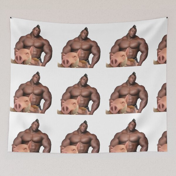Item preview, swole hog rider meme designed and sold by Shrewd Mood.