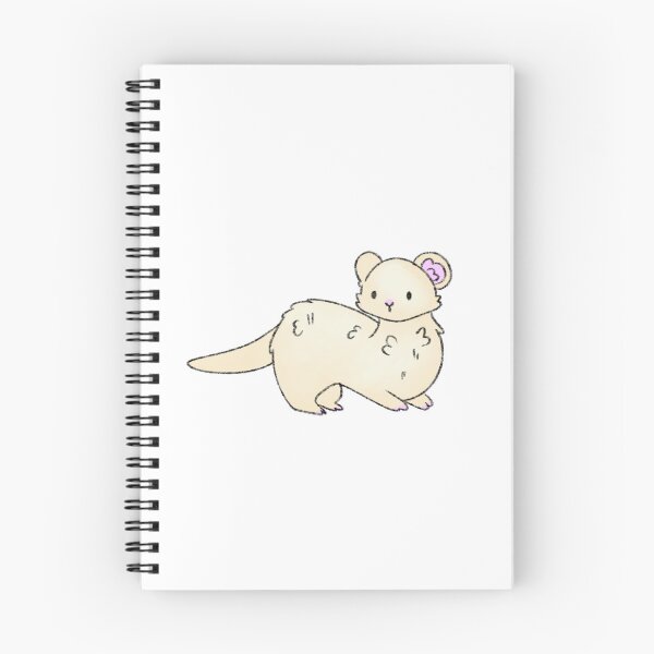 Artikelvorschau, Creme Frettchen Kawaii Chibi Illustration entworfen und verkauft von casserolepets.