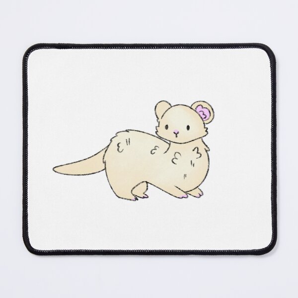 Artikelvorschau, Creme Frettchen Kawaii Chibi Illustration entworfen und verkauft von casserolepets.