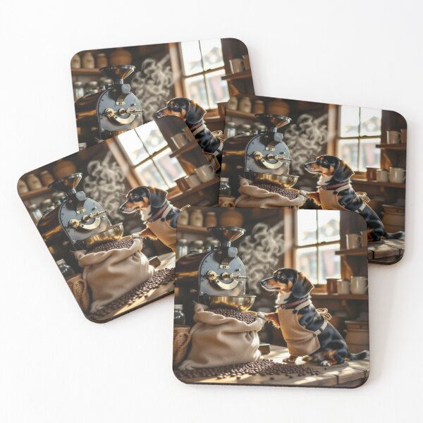 Item preview, The Coffee Roastery Owner – Dachshund designed and sold by OddJobsOnly.