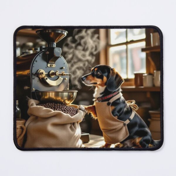 Item preview, The Coffee Roastery Owner – Dachshund designed and sold by OddJobsOnly.