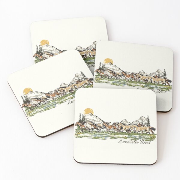 Item preview, Wild Horses Mountain Sunset Run designed and sold by Oniyasha.