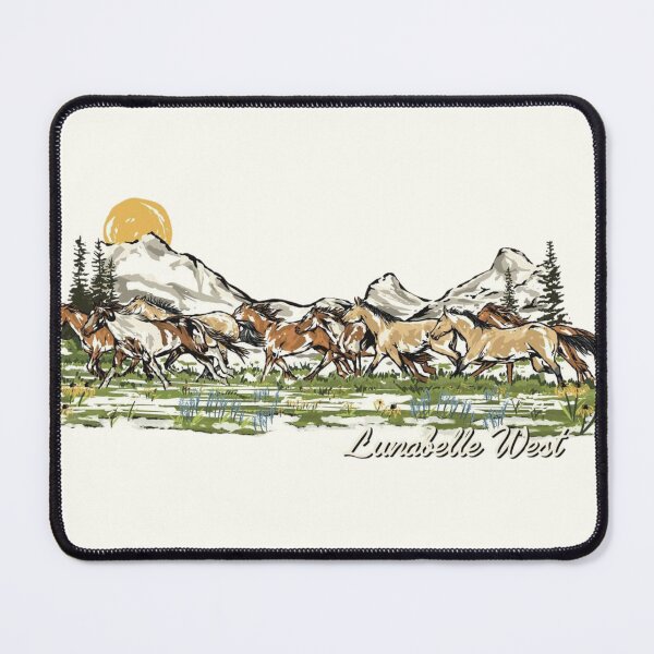 Item preview, Wild Horses Mountain Sunset Run designed and sold by Oniyasha.