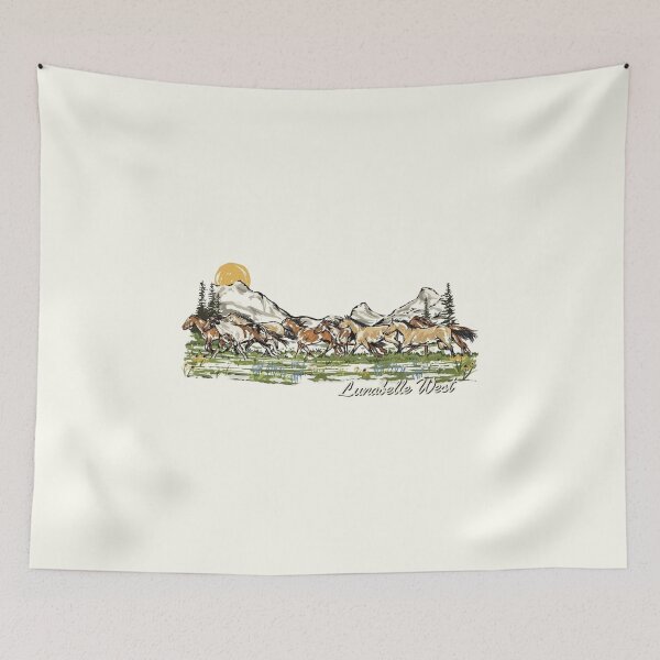 Item preview, Wild Horses Mountain Sunset Run designed and sold by Oniyasha.