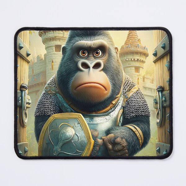 Item preview, Valiant Gorilla Knight Guarding Fairytale Castle Gates designed and sold by Artessie.