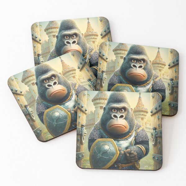 Item preview, Valiant Gorilla Knight Guarding Fairytale Castle Gates designed and sold by Artessie.