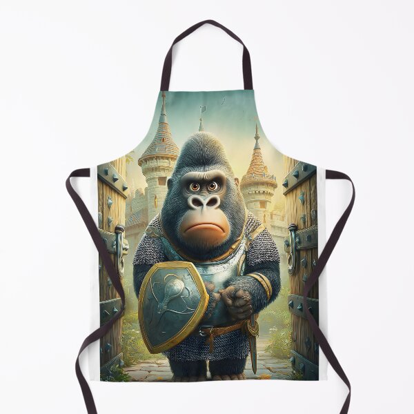 Item preview, Valiant Gorilla Knight Guarding Fairytale Castle Gates designed and sold by Artessie.