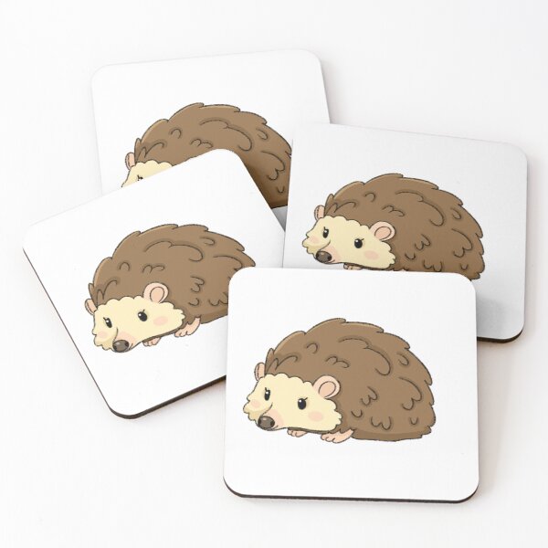 Artikelvorschau, Niedliche braune Igel-Kawaii-Illustration entworfen und verkauft von casserolepets.