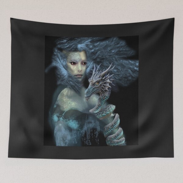 Item preview, Blue Mystical Mermaid and Dragon Arm Band designed and sold by Patricia Brown.