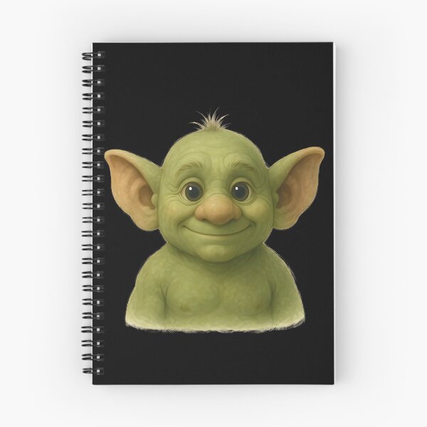 Item preview, Smiling Goblin – Cute Fantasy Creature designed and sold by GalleryGlow Fantasy Art.